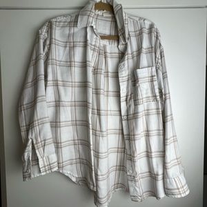 Classic white and beige pattern Flannel
